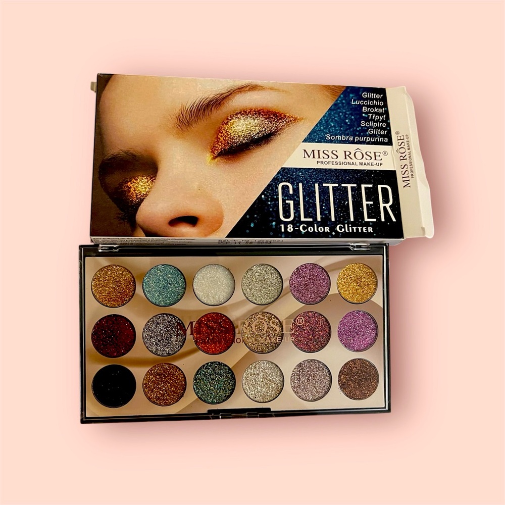 Glitter Eyeshadow Palette - Gold and Brown